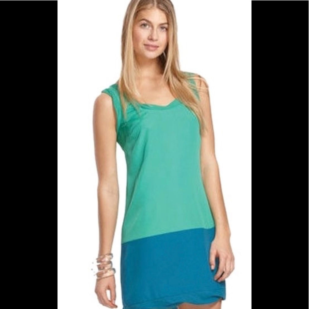Thakoon Sleeveless mini Dress sz 2 Colorblock green